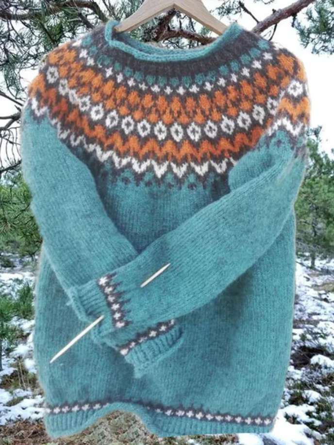 Arabella™ | Dame Fair Isle Crewneck Sweater