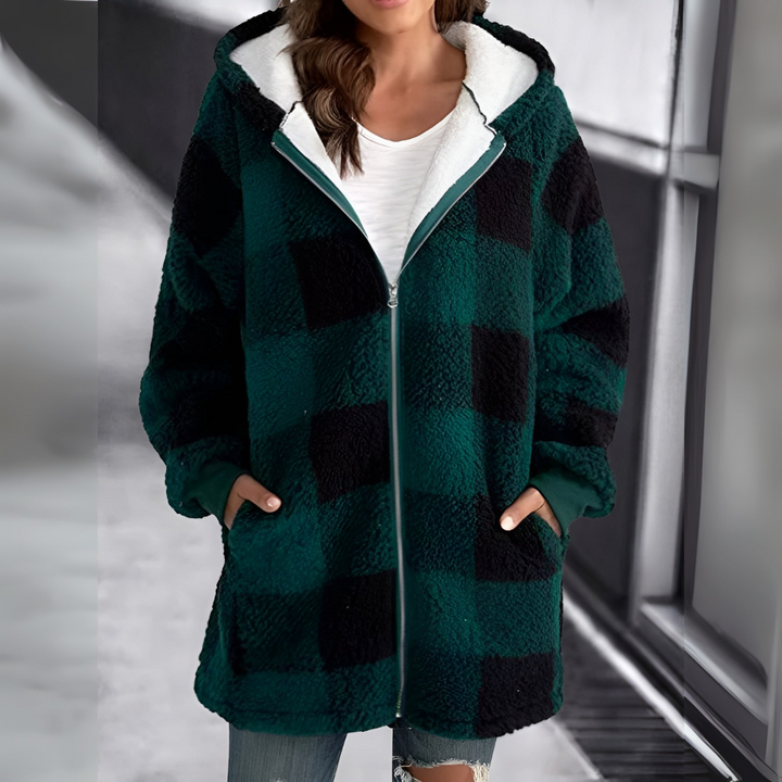 Andrea™ | Ternet Fleece Med Hætte