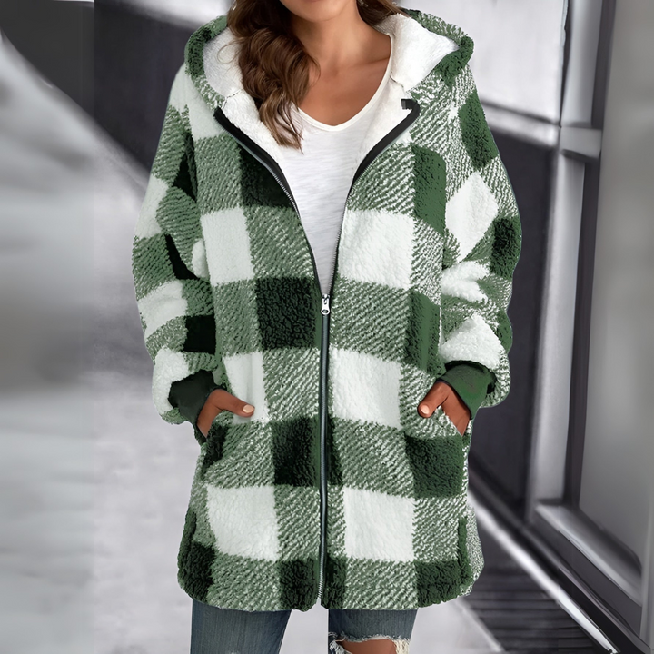 Andrea™ | Ternet Fleece Med Hætte